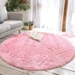 Dre - tapis rond moelleux et doux pour chambre denfant ou de fille ch�teau de princesse tapis � poils ...