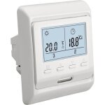 Dre - thermostat programmable hebdomadaire � affichage num�rique blanc ac230v 16a adapt� au chauffage ...