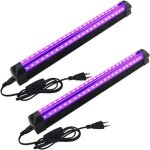 Dre - tube led lumi�re noire 10w lot de 2 avec 48 leds id�al pour soir�es dj f�tes de no�l et peinture ...