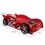 Lit de voiture - dream tree - race - 90 x 200 cm - rouge - 1 place