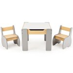 Dreamade 3 en 1 ensemble table et 2 chaises enfant avec tableau noir plateau amovible boîtes de rangement ... Dreamade 3 en 1 ensemble table et 2 chaises enfant avec tableau noir plateau amovible boîtes de rangement ...