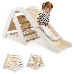 Dreamade 4 en 1 structure triangulaire en bois pour escalade avec toboggan rampe filet descalade echelle ... Dreamade 4 en 1 structure triangulaire en bois pour escalade avec toboggan rampe filet descalade echelle ...