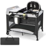 Dreamade 5 en 1 lit parapluie bb pliable avec table  langerberceau amovibleporte - couchematelas roulettes ...
