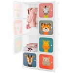 Dreamade armoire pour enfants 8 cubes avec portes motifs danimaux mignons de dessin anim combinaisons ...