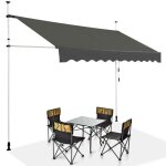 Dreamade auvent rétractable manuel 3m store banne rétractable etanche avec manivelle&tige de support ... Dreamade auvent rétractable manuel 3m store banne rétractable etanche avec manivelle&tige de support ...