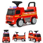 Dreamade camion de pompiers mercedes benz porteur avec phare klaxon sirne d?alarme espace de rangement ...