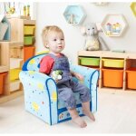 Dreamade canapé enfant revêtement en velours rembourrage en mousse avec dossier large pieds antidérapants ... Dreamade canapé enfant revêtement en velours rembourrage en mousse avec dossier large pieds antidérapants ...