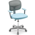 Dreamade chaise de bureau roulante enfant avec siège pivotant en maille chaise à roulettes ergonomique ... Dreamade chaise de bureau roulante enfant avec siège pivotant en maille chaise à roulettes ergonomique ...