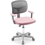 Dreamade chaise de bureau roulante enfant avec siège pivotant en maille chaise à roulettes ergonomique ... Dreamade chaise de bureau roulante enfant avec siège pivotant en maille chaise à roulettes ergonomique ...