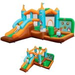 Dreamade chteau gonflable enfant 3 - 12 ans avec toboggan aire de jeux gonflable pingouin avec colonne ...