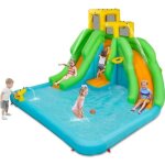 Dreamade château gonflable pour enfants avec piscine 2 toboggans deau mur descalade panier de basket ... Dreamade château gonflable pour enfants avec piscine 2 toboggans deau mur descalade panier de basket ...