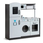 Dreamade cuisine enfant en bois jeu de simulation avec cuisinire rfrigrateurmachine  laversons ralistesca ...