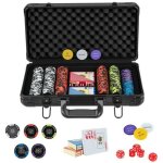 Dreamade ensemble complet de jetons de poker mallette poker en aluminium de 300 pices 5 ds 2 jeux de ...