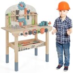 Dreamade tabli enfant avec 8 outils et 53 accessoires jouet bricolage en bois support magntique bords ...