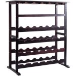 Dreamade Étagère à vin casier à bouteille en bois de rangement pour 24 bouteilles et 18 verres de pied ... Dreamade Étagère à vin casier à bouteille en bois de rangement pour 24 bouteilles et 18 verres de pied ...