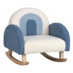 Dreamade fauteuils � bascule pour enfants avec anti - collision pieds en bois massif et accoudoirs hauts ...