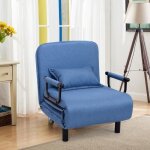 Dreamade fauteuil convertible 1 place fauteuil canapé - lit convertible avec dossier réglable &2 roues ... Dreamade fauteuil convertible 1 place fauteuil canapé - lit convertible avec dossier réglable &2 roues ...