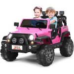 Dreamade 4x4 voiture lectrique enfant 2 places vhicule lectrique avec tlcommande led musique usb ...