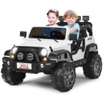 Dreamade 4x4 voiture lectrique enfant 2places vhicule lectrique avec tlcommande led musique usb ...