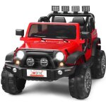 Dreamade 4x4 voiture �lectrique enfant 2places v�hicule �lectrique avec t�l�commande led musique usb ...
