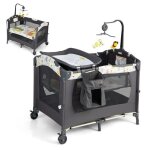 Dreamade lit parapluie bb pliable 3 en 1 avec table  langer&matelas rglable lit de voyage bb avec ...