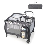 Dreamade lit parapluie bb avec sac de rangement 3 jouets suspendus bote  musique pour 0 - 36 mois ...