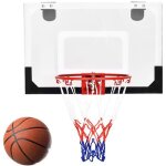 Dreamade panneau de basket accrochant panier de basket en pc avec panneau transparent porte ballon et ...