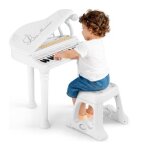 Dreamade piano enfant 31 touches jouet piano num�rique avec tabouret microphone lumi�re led 22 chansons ...