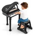 Dreamade piano enfant 31 touches jouet piano num�rique avec tabouret microphone lumi�re led 22 chansons ...