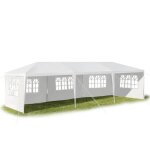 Dreamade tente de r�ception 3x9 m pliable en tube fer tonnelles en 5 tissu pe pavillon de jardin avec ...