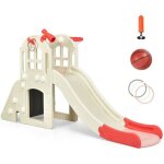 Dreamade toboggan enfant 6 en 1 glisse de 140cm avec escalade panier de basket jeu plain air pour enfant ... Dreamade toboggan enfant 6 en 1 glisse de 140cm avec escalade panier de basket jeu plain air pour enfant ...