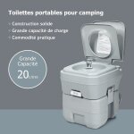 Dreamade toilettes portable wc chimique 20l pour voyage camping extérieur pour camping voyage et à domicile ... Dreamade toilettes portable wc chimique 20l pour voyage camping extérieur pour camping voyage et à domicile ...