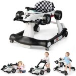 Dreamade trotteur bb evolutif 3 en 1 pliable avec hauteur rglable musique et lumire forme de voiture ...