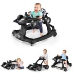 Dreamade trotteur bb evolutif 3 en 1 pliable avec hauteur rglable musique et lumire forme de voiture ...
