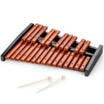 Dreamade xylophone jouet glockenspiel bois 25 notes pour les enfants jouet de musique 2 mailloches bois ...