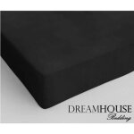 Drap - housse - dreamhouse - 140x200 cm - coton - noir - lastiqu