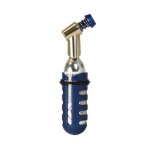 Pompe  co2 - dresco - 16g - acier argent - gonflage rapide - compatible toutes valves