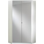 Armoire dangle cooper 2 portes miroirs 95 * 95 coloris laqu blanc