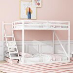 Dripex lit superpos 140x200cm avec chelle de scurit et rangementlit enfant surlev en bois massif ...
