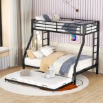 Dripex lit superpos 90(140)x200cm avec chelle des deux cts lit mtallique avec lit extensiblelit ...