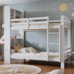 Dripex lit superpos� 90x200cm avec �tag�res et �chelle � trois marches � angle droitlit maison avec t�te ...