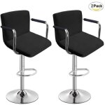 Drmker 2pcs housses de tabouret de bar avec accoudoirs extensible couverture haut chaise de bar en polyester ... Drmker 2pcs housses de tabouret de bar avec accoudoirs extensible couverture haut chaise de bar en polyester ...