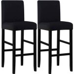 Drmker 2pcs housse de tabouret de bar extensible avec dossier protecteur de siège de chaise de salle ... Drmker 2pcs housse de tabouret de bar extensible avec dossier protecteur de siège de chaise de salle ...
