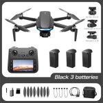 Drone gps cam�ra hd 3 axes avec t�l�commande �cran stabilisation eis 3 batteries