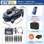 Drone gt8 8k vr pad professionnel hd double cam�ra �cran � distance 5g wifi moteur sans brosse �vitement ...