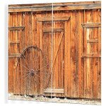 Drunkenman 150166 rideau de fenêtre romantique motif roues en bois Drunkenman 150166 rideau de fenêtre romantique motif roues en bois