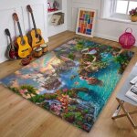Dsn - 2848 tapis disney la belle et la b�te pour salon chambre pour gar�ons et filles paillasson antid�rapant ...