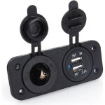 Dual usb car auto allume - cigare prise splitter 12v chargeur adaptateur de puissance prise