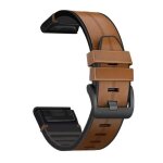 Dulciis cuir + montre - bracelet en silicone remplacement de la sangle pour garmin fenix ??6 - garmin ...