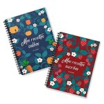 Duo cahiers de recettes sales et sucres  remplir a5 carnet de cuisine cadeau pour chef cuistot